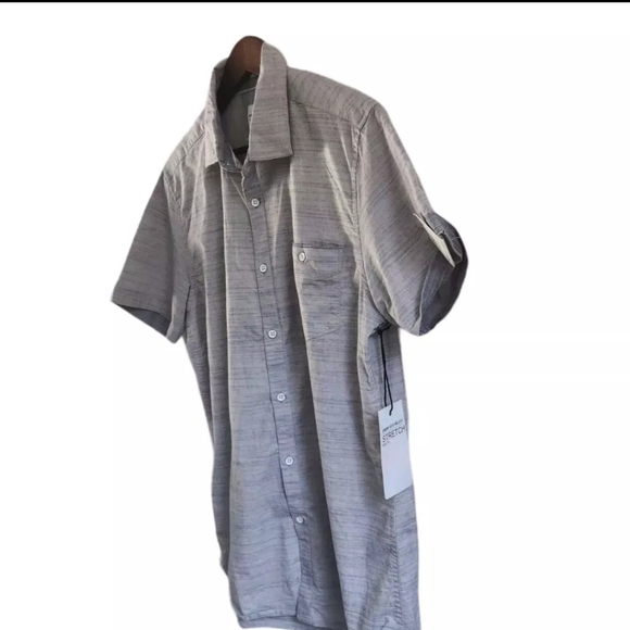 Paper Denim & Cloth Slim StretchTailored Shirt Button Front Mens Size M NEW - Picture 4 of 6